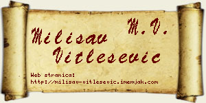 Milisav Vitlešević vizit kartica